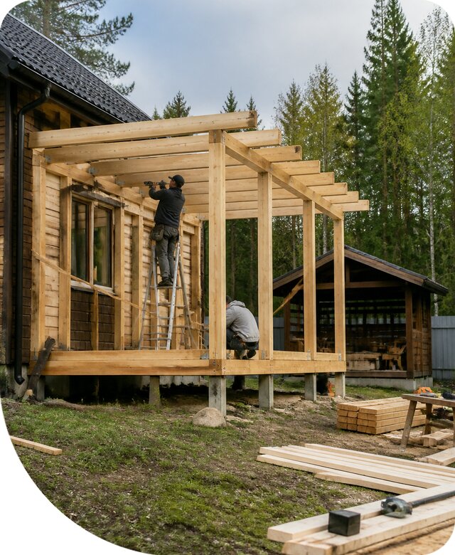 Строительство пристроек и построек на участке в Лянторе
